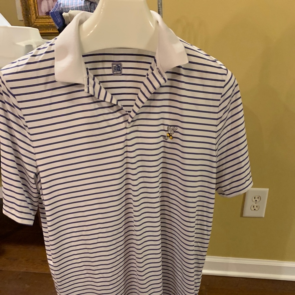 Polo golf RLX golf shirt size large striped EUC